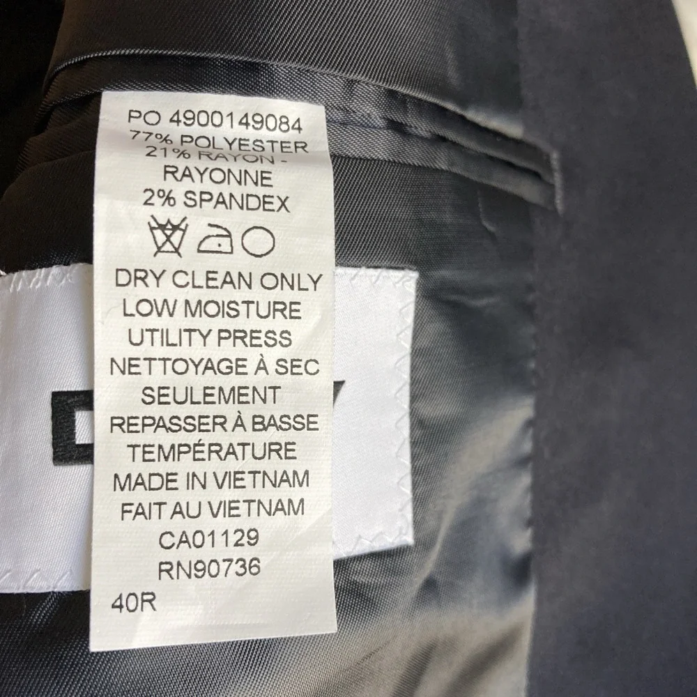 Dkny Mens Modern Fit Suit Jacket 40R Dark Navy No Pants